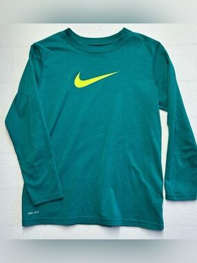 Nike Dri‑Fit Teal Long Sleeve Shirt Men’s Medium Athletic Running Top
